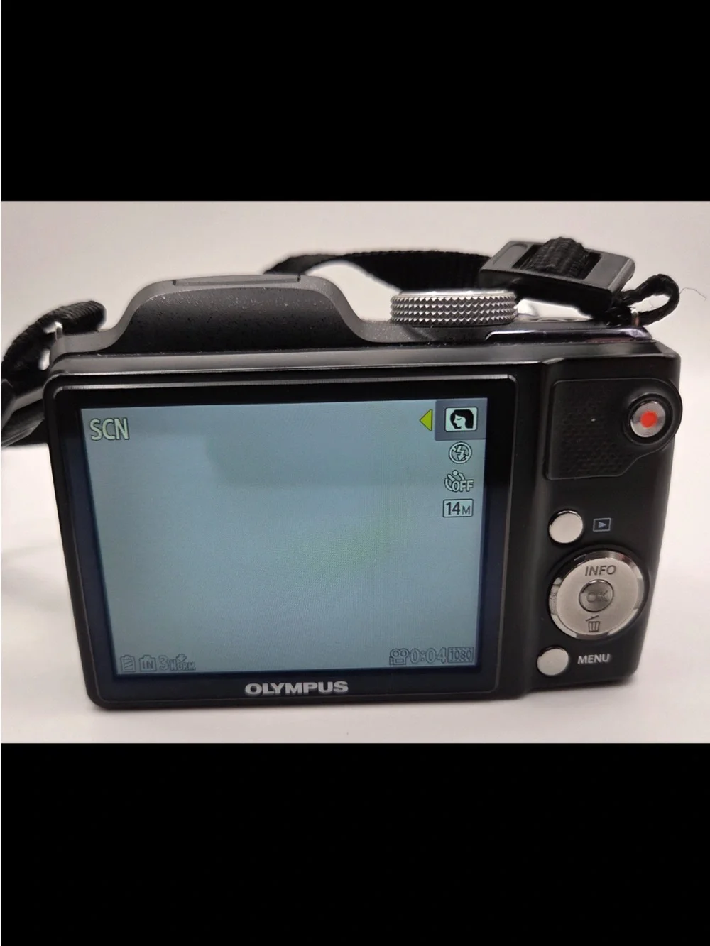 Olympus Black Camera Kit with Red-Accented Carrying Case
